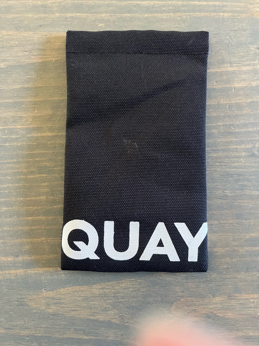 Quay Australia Black Sunglasses Sleeve with White Logo